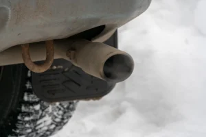 Black smoke from the exhaust