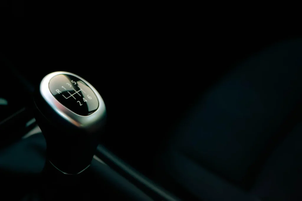 Foot on clutch pedal biting point
