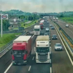 Queuing commuter traffic on the Bradford to Leeds corridor during rush hour