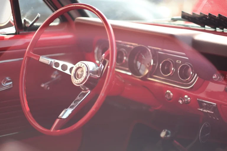 Fuel economy gauge on car dashboard