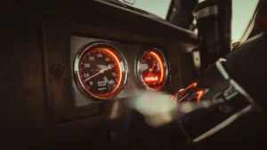 Hybrid vehicle warning light on dashboard