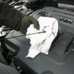 Mobile mechanic doing roadside repair