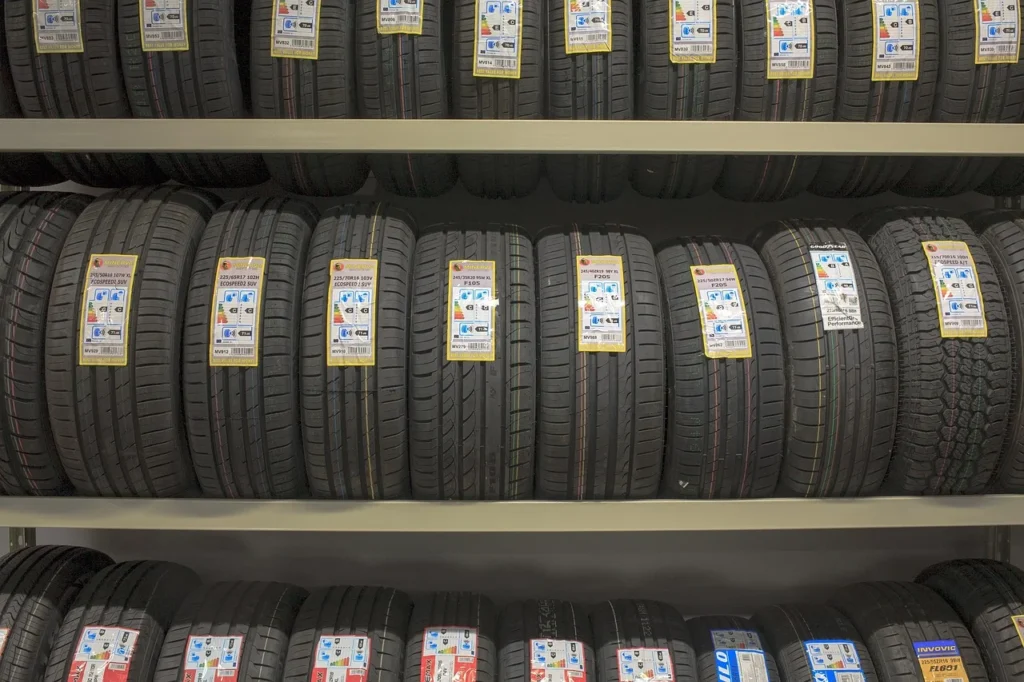 Checking car lights before MOT test