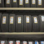 Checking car lights before MOT test
