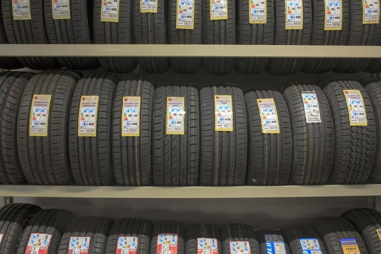 Checking car lights before MOT test
