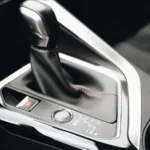 Close-up of a modern car gear shift in Sivas, Türkiye, showcasing sleek design — SSK Mechanics guide to SEAT Leon DSG or Manual: Ownership Checks