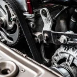 High-resolution close-up of a car engine showing intricate mechanical parts and metallic details — SSK Mechanics guide to VW Polo Starter Motor or Alternator
