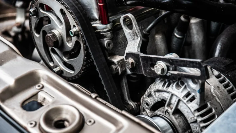 High-resolution close-up of a car engine showing intricate mechanical parts and metallic details — SSK Mechanics guide to VW Polo Starter Motor or Alternator