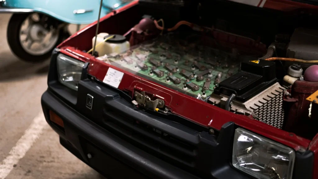 Detailed close-up of a car engine under the hood showcasing various components and connections — SSK Mechanics guide to Mercedes C-Class Battery Check and Car-Not-Starting Guide