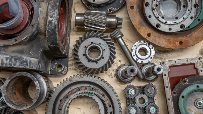 Close-up of transmission gears and mechanical components — SSK Mechanics guide to automatic gearbox jerking between gears